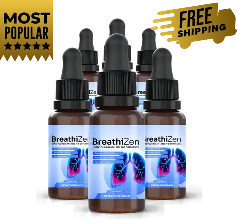 6 bottles of BreathiZen herbal breathing comfort spray