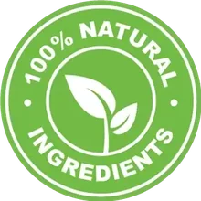 100 percent natural ingredients badge